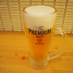 朝呑み 楽酒 - 生ビール（神泡達人店のプレモル）