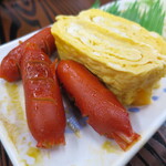 栄食堂 - 卵とウインナー 300円