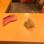 鮨 やすみつ - 刺身　平目、鰤