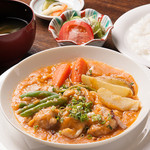 浪漫風 - ディナーセット「チキンのトマトソース煮込み」