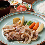 浪漫風 - ディナーセット「豚ロース肉の生姜焼き」