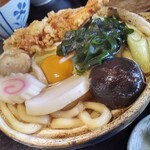 そば處 一清庵 - 鍋焼きうどん950円(税込)( ≧∀≦)ノ
            具材たっぷり海老天はザックザク～プリップリ～♪
            何て素敵な食べ物なんでしょ！マジ玉手箱♪