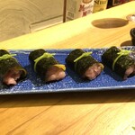 スタンド 四坪 - トロたく巻ウニ醤油680円