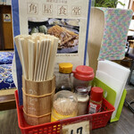 角屋食堂 - 卓上、灰皿がなくなってました。