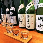 <3 types of Shizuoka local sake drinking comparison>