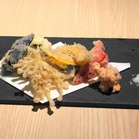 僧伽小野 京都浄教寺 - 天ぷら盛り合わせ（980円）