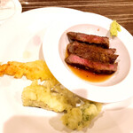 レストラン ラ･ベランダ - ステーキ　天ぷら