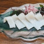 味ごよみ宮田 - イカ刺身　肝醤油