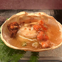 日本料理 木の花 - 香箱蟹 外子 内子
                      線長芋昆布〆 胡瓜 生姜酢ゼリー
