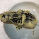 手打ち蕎麦 邑人 - 茄子の天ぷら