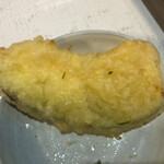 手打ち蕎麦 邑人 - 南瓜の天ぷら