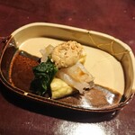 りょうりや 御旅屋 - かわはぎの肝醤油合え