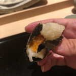 にい留 - 揚げ餅の中の様子（╹◡╹）