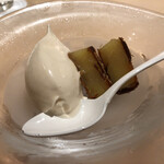 にい留 - 紅はるか＋バニラジェラート
      →2時間掛けてじっくりと揚げた紅はるかにはこの紅はるかの味わいに合わせ込んだ出来立てのバニラジェラート（╹◡╹）素晴らしき宴のラストを飾る天風良デザートです！