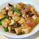 台湾料理故宮 - 17回目8/7　豆腐と海老の豆鼓炒め　800円