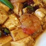 台湾料理故宮 - 17回目8/7　豆腐と海老の豆鼓炒め　800円