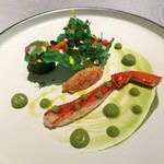 ASAHINA Gastronome - ズワイ蟹、クスクスと共にルーローにし、アボガドのフォンダンとタピオカのチュイル