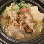 かごの屋 - 炙り鶏のコラーゲン水炊き（990円）