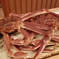 緒方 - ◯松葉蟹(兵庫県津居山産)
                    正式名は頭矮蟹(ズワイガニ)
                    産卵期は晩冬、旬は晩秋～晩冬
                    雌の漁期は11月上旬～1月上旬
                    (資源保護のため漁期が短い)
                    
                    雄の漁期は11月上旬～3月中旬