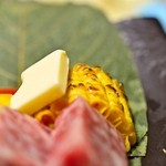白船荘 新宅旅館 - 台の物　トウモロコシ＋バター
