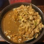 Dontatsudomburinotatsujin - 「丼達カレー」700円+「超人(肉3倍)」280円