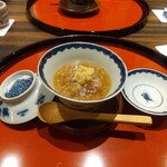 割烹 清風 - 蒸し物：レンコン饅頭