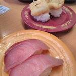 スシロー - 寒ブリ100円と鱧の天ぷらすし