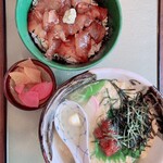 ほていや - まぐろ漬け丼＆うめとじうどん