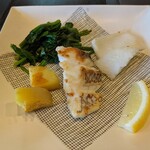 鉄板焼ステーキ＆海鮮　ぶりっく - 海鮮焼（鯛とアオリイカ）