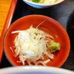 Yamagataya - 【2020.12.6(日)】小かつ丼セット(ざるそば)1,100円の薬味