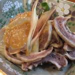 神港 - 「マグのわたの酢味噌和え」：ハリのある食感！さっぱりとしていながらも、清々しい旨み！