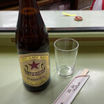 鯉とうなぎのまるます家 - サッポロラガービール(中)