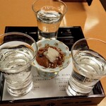 和食 からまつ - 利き酒セット(1800円)