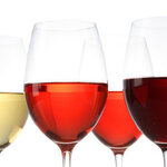 Glass wine red, white, rose