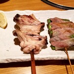 Yakitori Torigen - てばさき、アスパラのバラ肉巻き