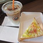 サンマルクカフェ - ベーコンエッグトースト、アイスカフェラテ