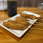 おでん横丁 - 串揚げ(豚、いか、ハム、海老)