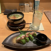 京の禅 車 四条烏丸店 - 鶏とアボカドのわさび醤油　650円
                    鶏そば白（小）530円
                    レモネード　400円