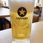 ばいこうけん - 生ビール サッポロ黒ラベル 550円