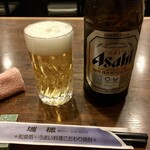 うまい料理こだわり焼酎　瑞穂 - 「瓶ビール」中瓶。600円也。