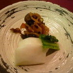 熱海荘 - 福神漬も蕪もうまいです