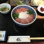 Bluefin tuna and Negitoro Nishikidon (topped with hot egg)