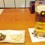 越佐情熱酒場 五八 - お通しに佐渡の郷土料理「いごねり」が出てきました