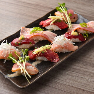 Great attention on SNS! Popular grilled meat Sushi