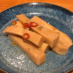 蕎麦 蘇枋 - 実山椒の極太メンマ煮　¥450