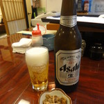 食い道楽  - ビール（大瓶）　\550