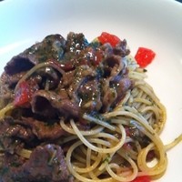 Di-Shiner - スピードランチのパスタ 牛肉のバジルソース