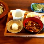 Kiri Kiri - 天然なめこ蕎麦(大)+牡蠣豆腐　1850円
