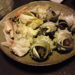 みつまど寿司 - さざえ＆カニ