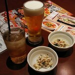 h Tontombi ushi - お通し・飲み物
